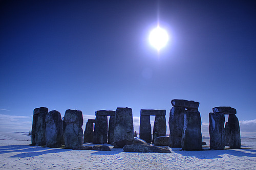 Stone Henge - Snow HDR